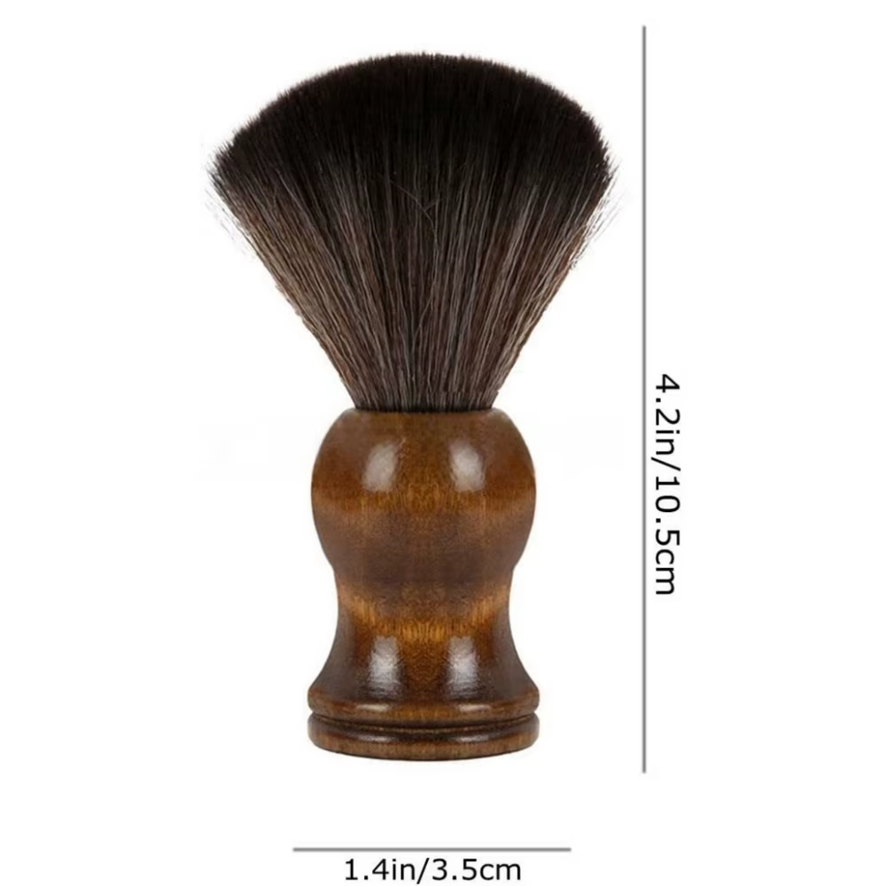 Brosse de rasage pour hommes, rasage humide en crème et savon, brosse de Salon de coiffure à manche 