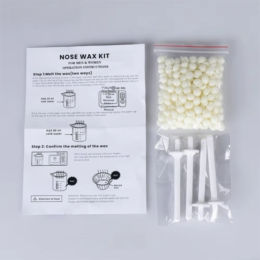 Kit de cire pour l'épilation du nez sans douleur, 25/50 pièces Kit d'accessoires de beauté Butte
