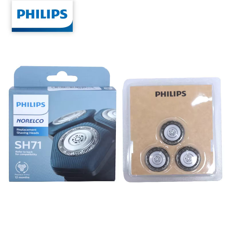 Têtes de rasage de rechange Philips SH71/51, lot de 3, ensembles de lames et de grille pour rasoirs