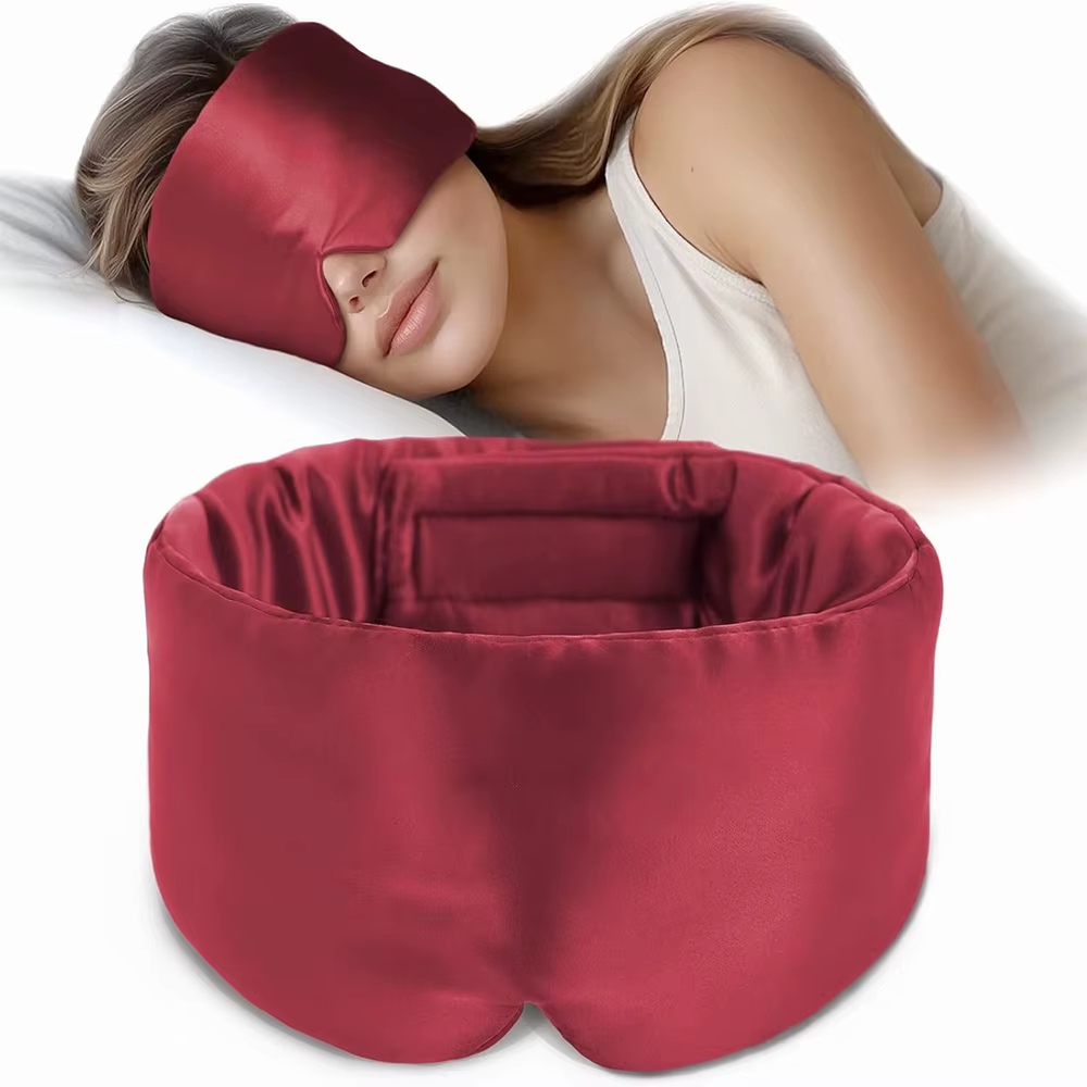 Masque de sommeil en soie, doux, sans pression, 100% soie de mûrier, pour la peau des yeux, Anti-rid
