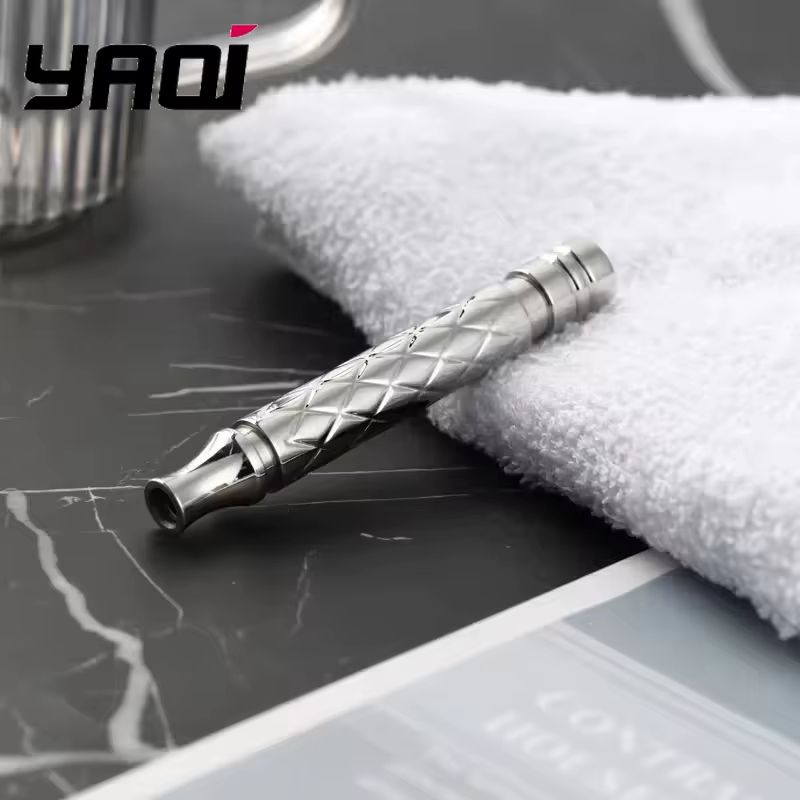 Manche de rasoir YAQI Harlequin en acier inoxydable 303 poli pour hommes