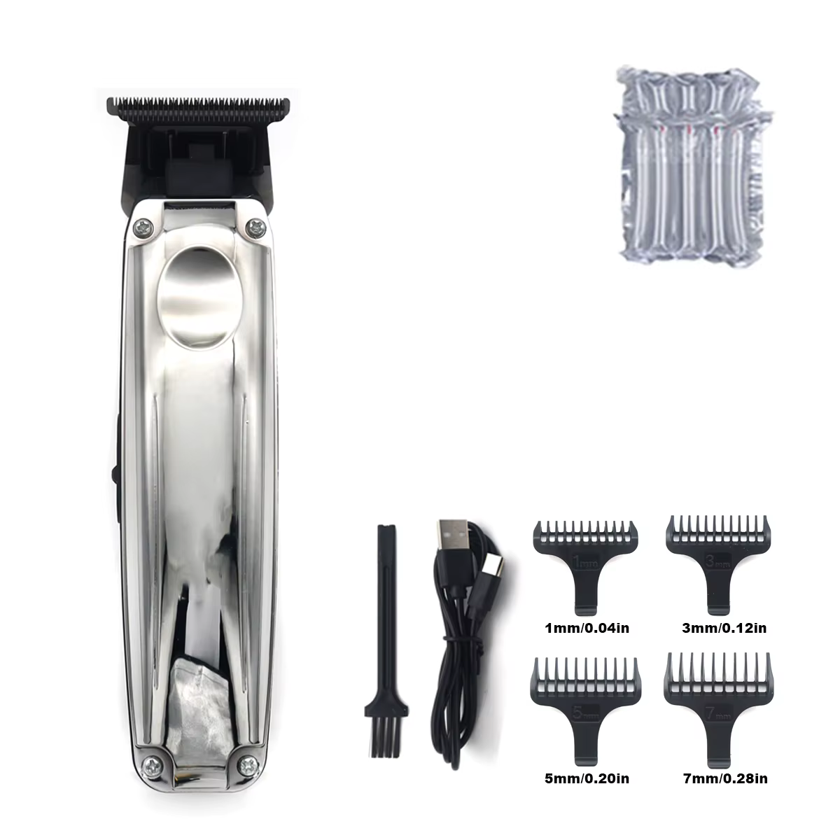 Tondeuse à barbe pour hommes avec lame DLC lame en T zéro écart 8000 tr/min 5W à faible bruit sans f