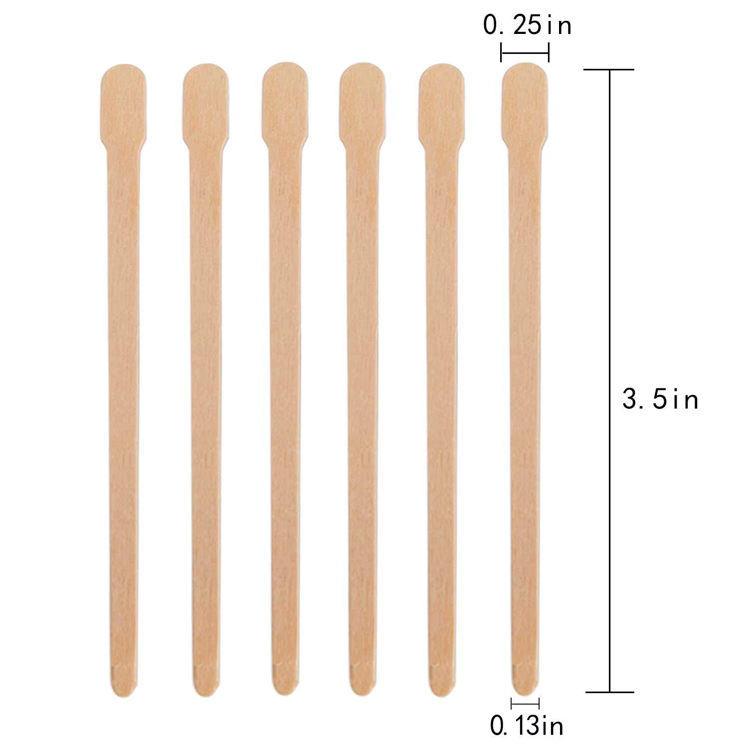 Bâtons de cire en bois, 100 pièces, outils d'épilation du corps, bandes applicatrices irrégulières, 