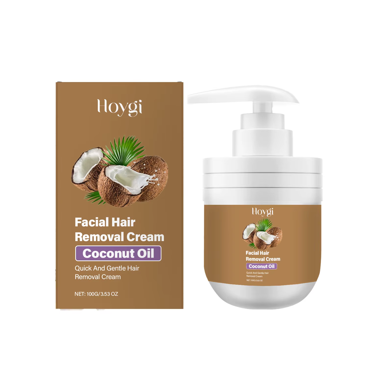 Crème dépilatoire pour le visage à l'huile de coco, crème dépilatoire pour le corps pour femmes, dou