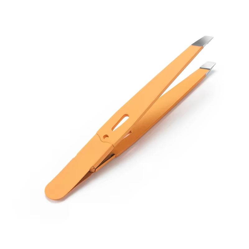 EyeblogugTweezer-Pince à épiler inclinée en acier inoxydable, extracteur de poils fins, pinces à sou