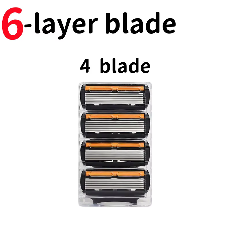Lot de 4/8/12/24/48 rasoirs à 6 lames en acier inoxydable pour peaux sensibles, rasage confortable e