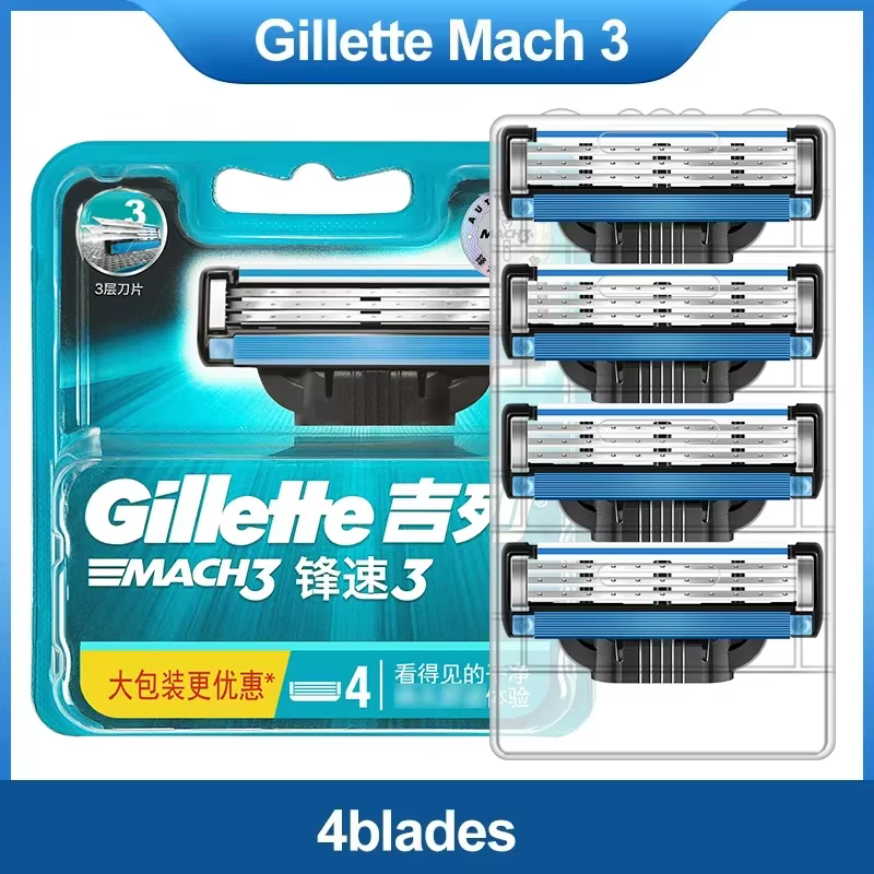 Gillette Mach3 recharges de rasoir pour hommes recharges de lame de rasoir avec lubrastrip 3 couches