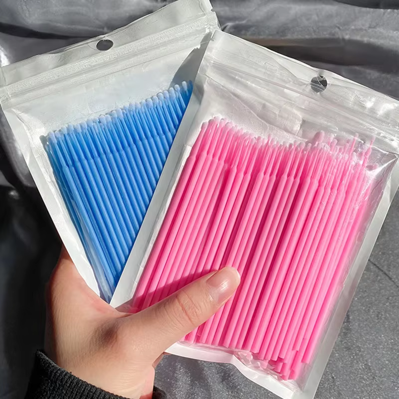 Brosse de nettoyage de cils, 100 pièces, Extension de cils, Micro coton-tige, microbrosse pour cils 