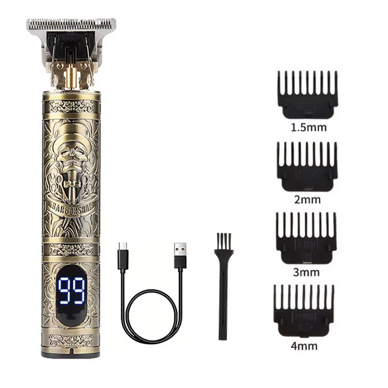 Affichage LCD T9 électrique coiffeur 0mm rasoir cheveux Trimer appareils ménagers voyage barbier ras