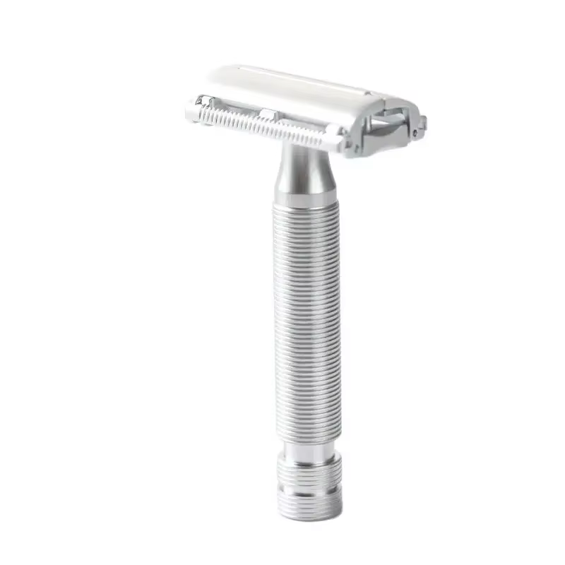 Vente Flash 2026 ! Rasoir de sécurité YAQI Monarch couleur chrome mat - Hypoallergénique, longueur 8