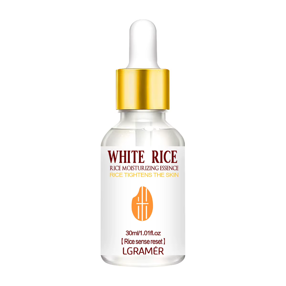 LGRAMER – Essence de riz pour le visage, ingrédients naturels, Absorption facile, réparation de la p