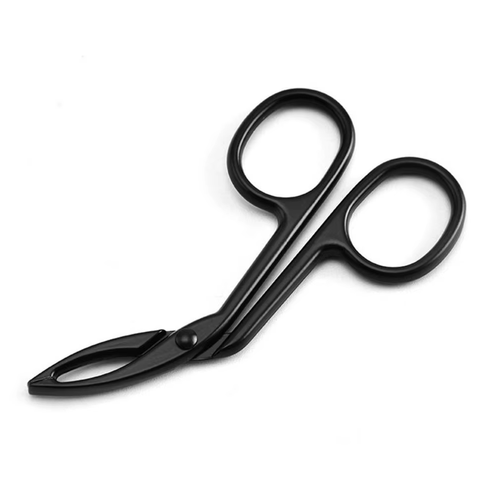 Pince à épiler professionnelle pour sourcils à tête inclinée, pince à épiler pour cils, ciseaux à so