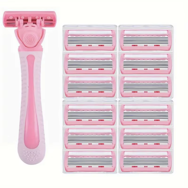 Rasoir pour femmes lame à 6 couches jambe cheveux aisselles couteau de rasage lames à 6 couches raso