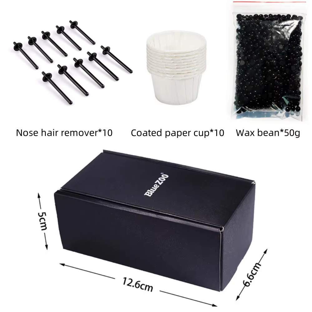 Kit de cire d'épilation du nez, haricots de cire indolores portables pour hommes et femmes, ensemble