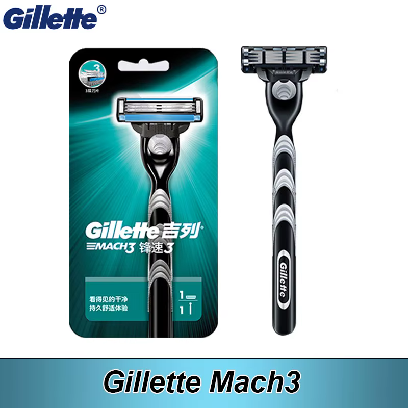 Original Gillette Mach 3 rasoir manuel pour hommes rasage rasoir de sécurité visage barbe épilation