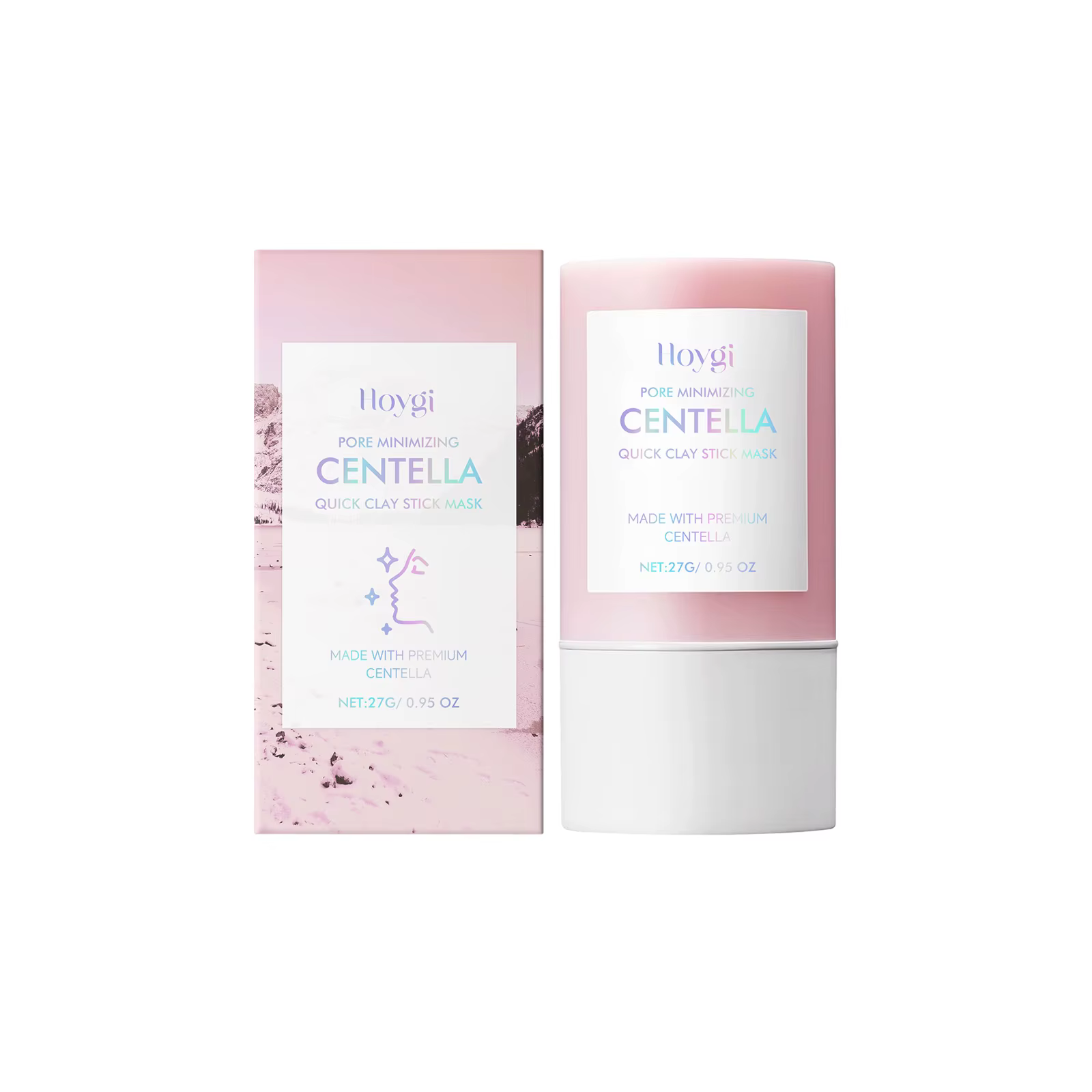 Stick de masque hydratant et apaisant à l'argile de champignon des neiges pour le visage, traitement