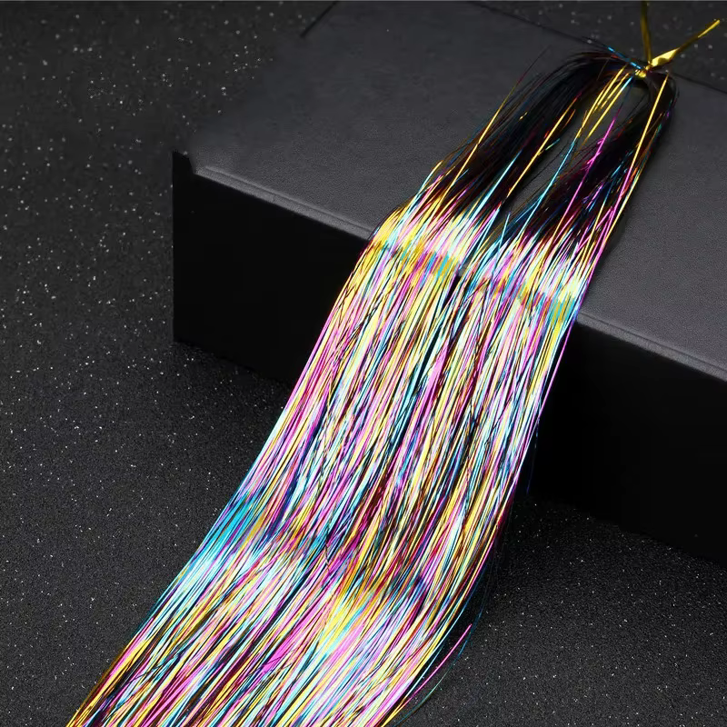 Extensions de cheveux arc-en-ciel pour femmes, clinquant brillant, cheveux inj, absorbe ouissants, h
