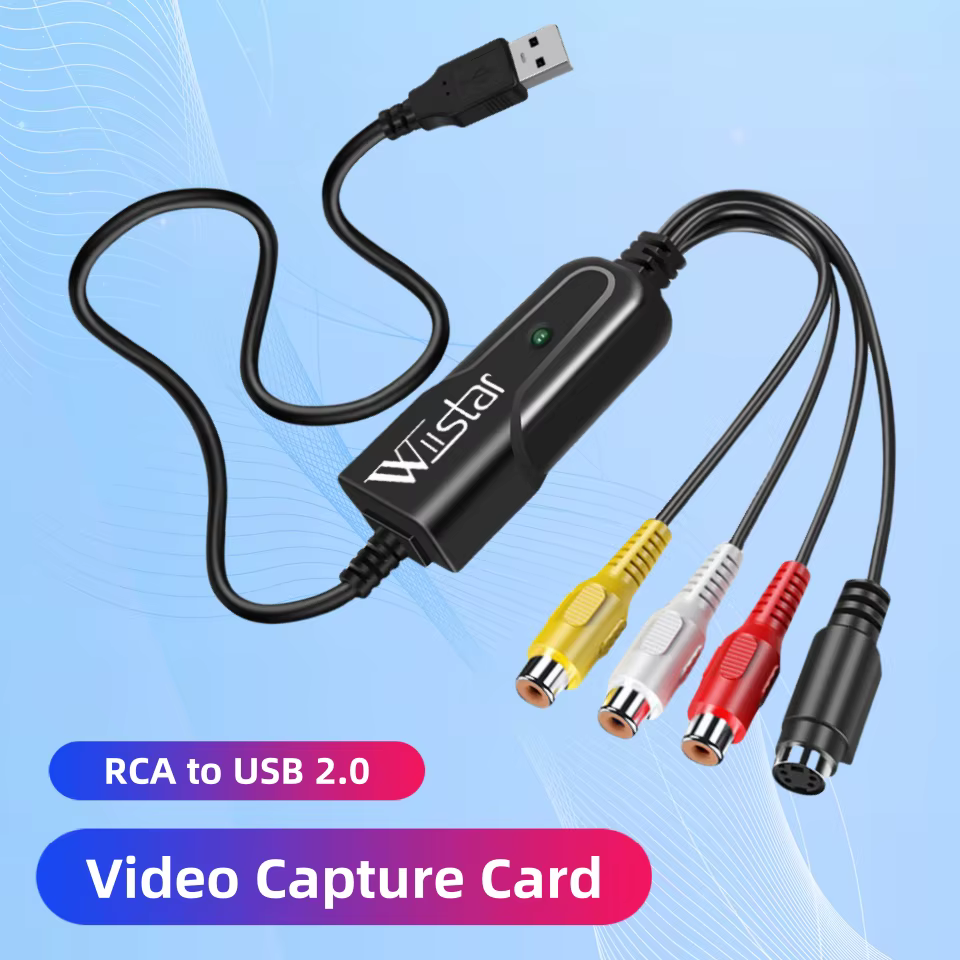 Wiistar-Carte de capture vidéo USB 2.0, pour Windows 10/8/7/XP, conversion VHS, nouveau pilote gratu