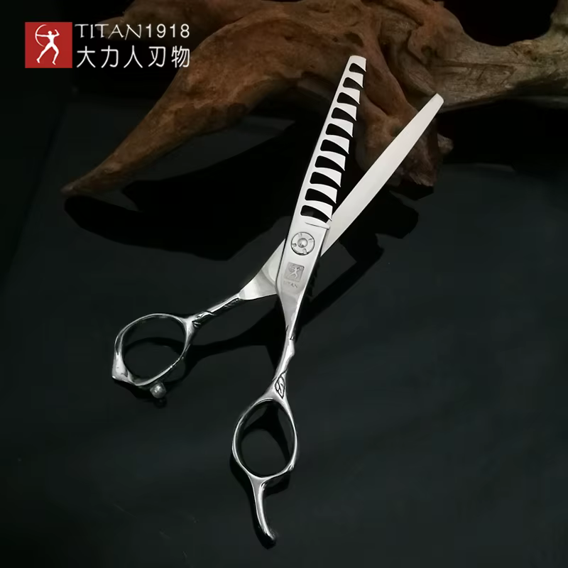 Titan ciseaux de coiffure professionnels ciseaux de coiffure amincissants 6.0 pouces japonais 440c