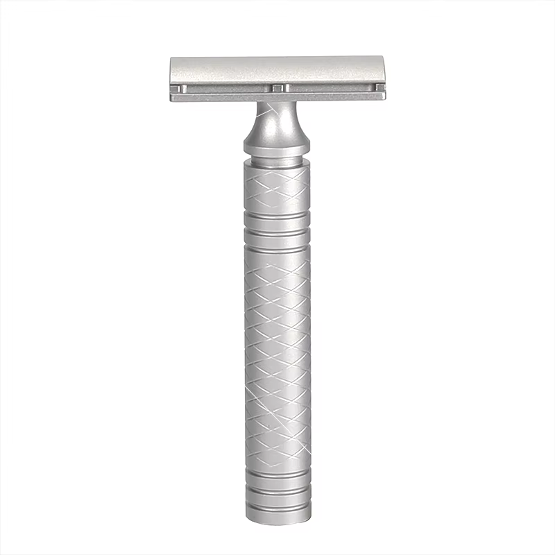 Rasoir léger en alliage d'aluminium à Double tranchant pour hommes, sécurité manuelle CNC, poignée a