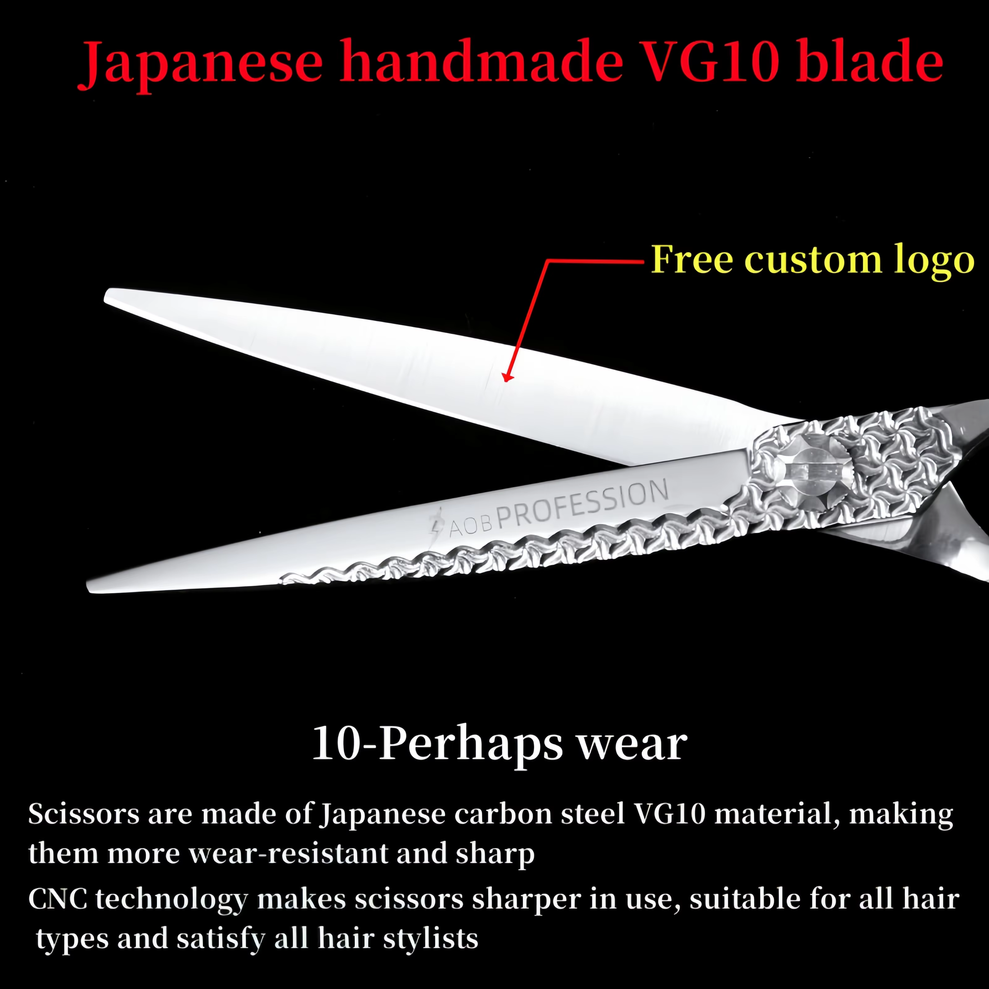 HISADA ciseaux de coiffure 7.0 pouces ciseaux VG10 matériel Premium ou coupe de cheveux ciseaux de c