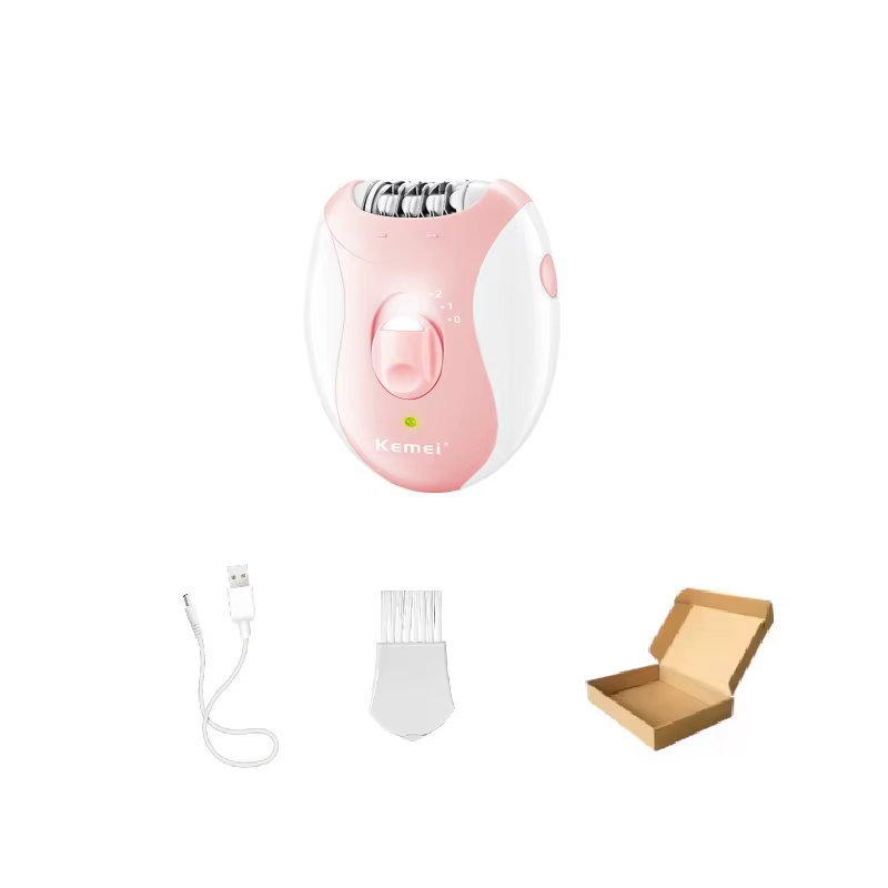 Épilateur électrique Kemei pour femme, rechargeable, deux vitesses, étanche, portable, rasoir pour l