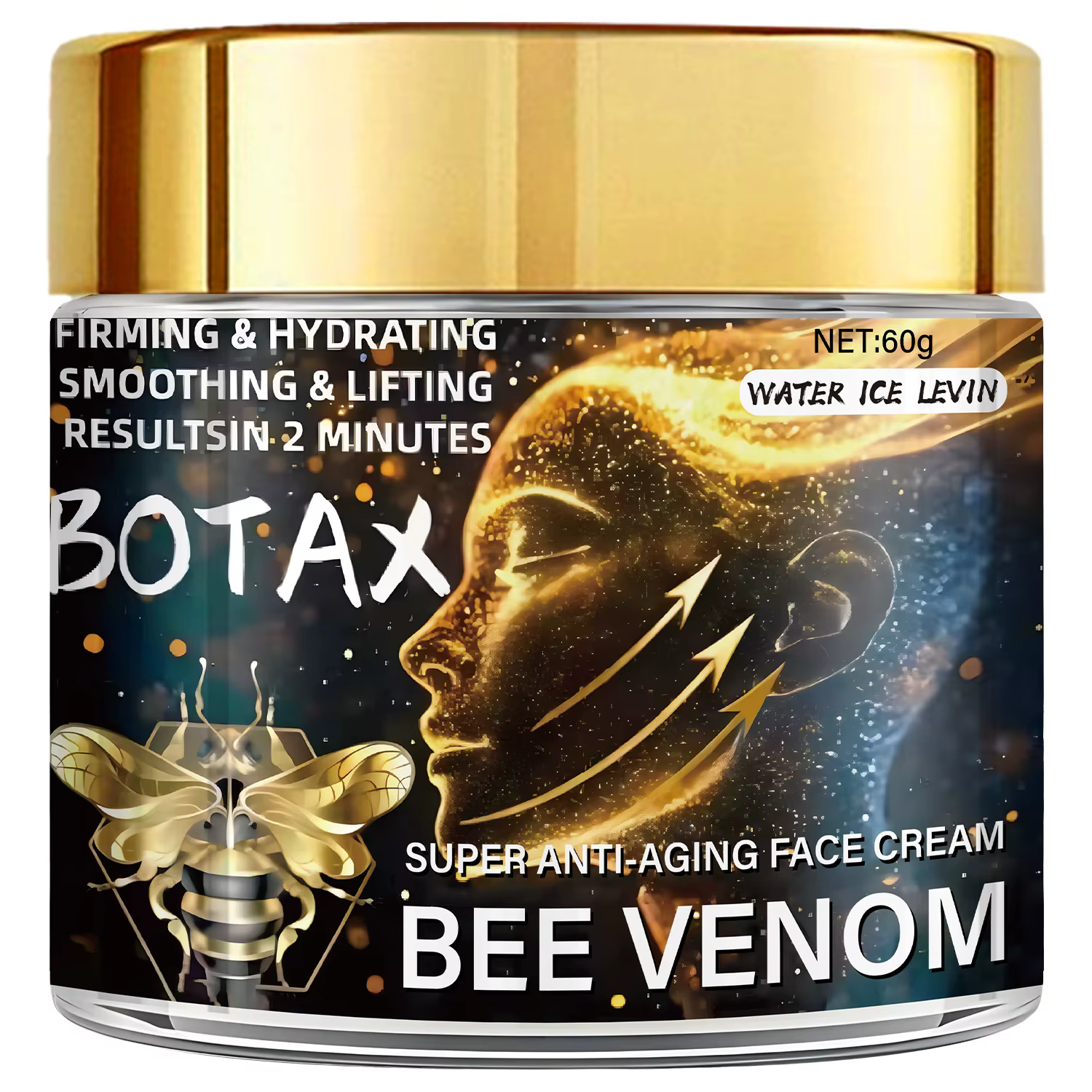 Crème anti-rides au venin d'abeille BOTAX : résultats en 2 minutes, fermes/hydrate, réapprovisionne 