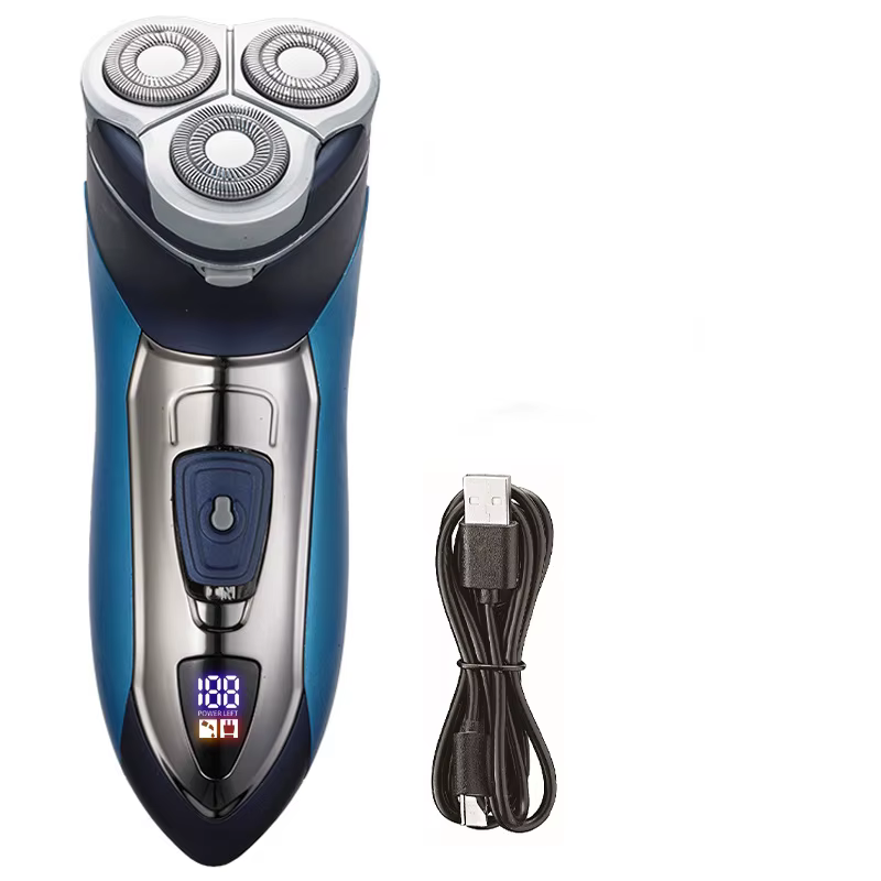 Rasoir électrique 2 en 1 pour homme avec tête flottante 3D | Chargeur Type-C, IPX6, Utilisation hu