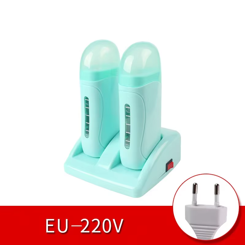 Épilateur électrique double chauffe-cire à prise UE, base de rouleau de cire rechargeable pour épila