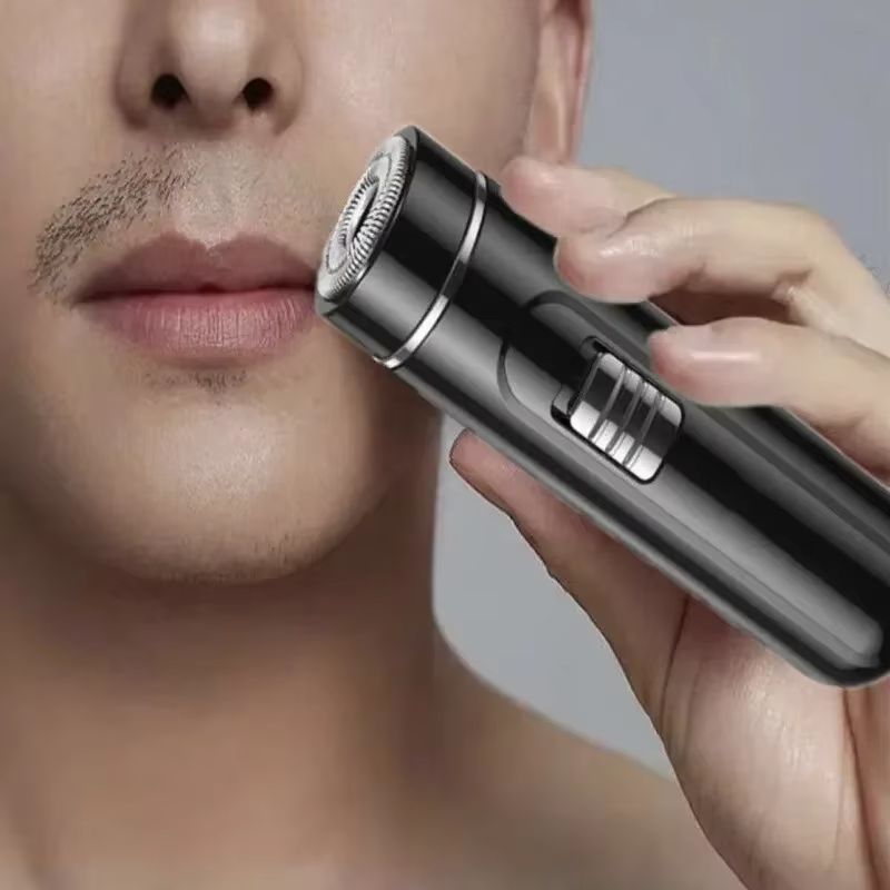 Rasoir électrique compact et pratique pour hommes – Rechargeable par USB, humide et sec, utilisation
