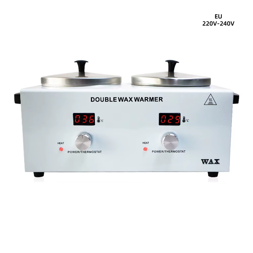 Chauffe-cire électrique à double pot avec écran LED, épilation de la peau, température réglable, idé
