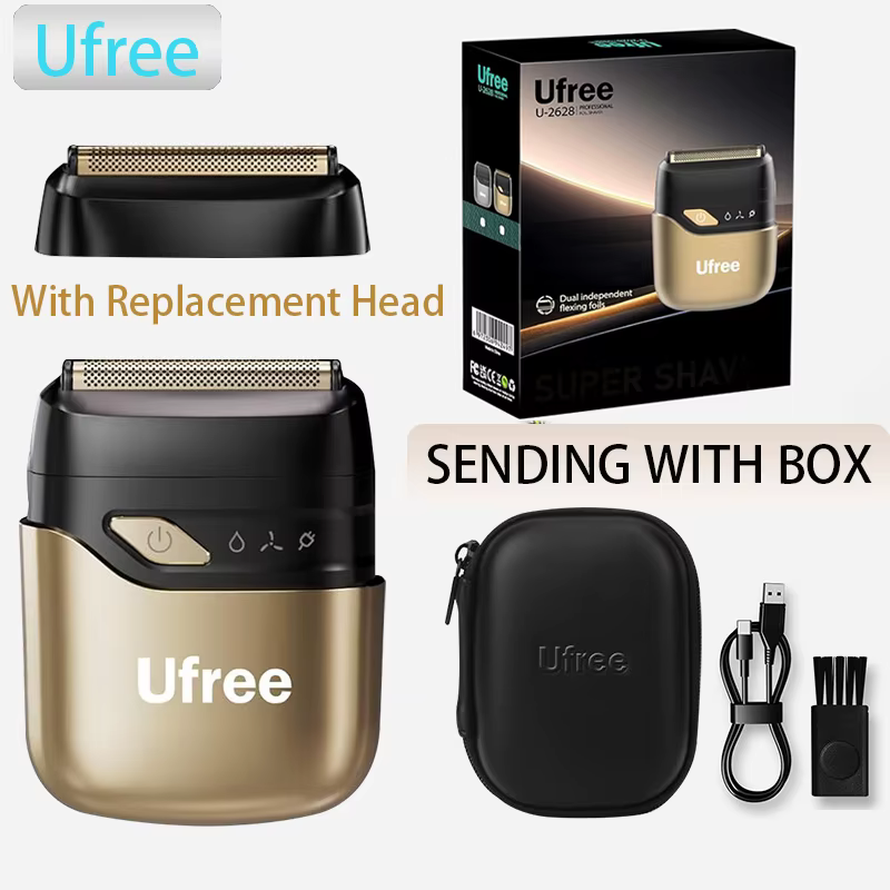 Ufree rasoir à feuille pour hommes, rasoir électrique amélioré, rasoir rechargeable pour hommes avec