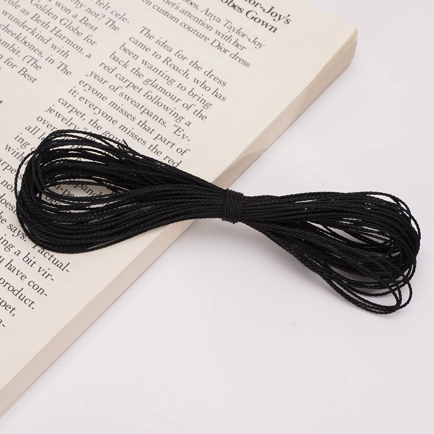 Fil ciré en Polyester de 1mm, pour l'artisanat, la couture du cuir, la fabrication de bijoux, outils