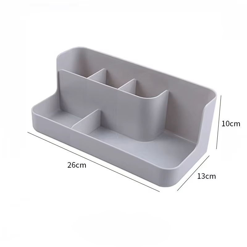 Boîte de rangement pour cosmétiques, organisateur de vanité en plastique avec étagère pour soins de 