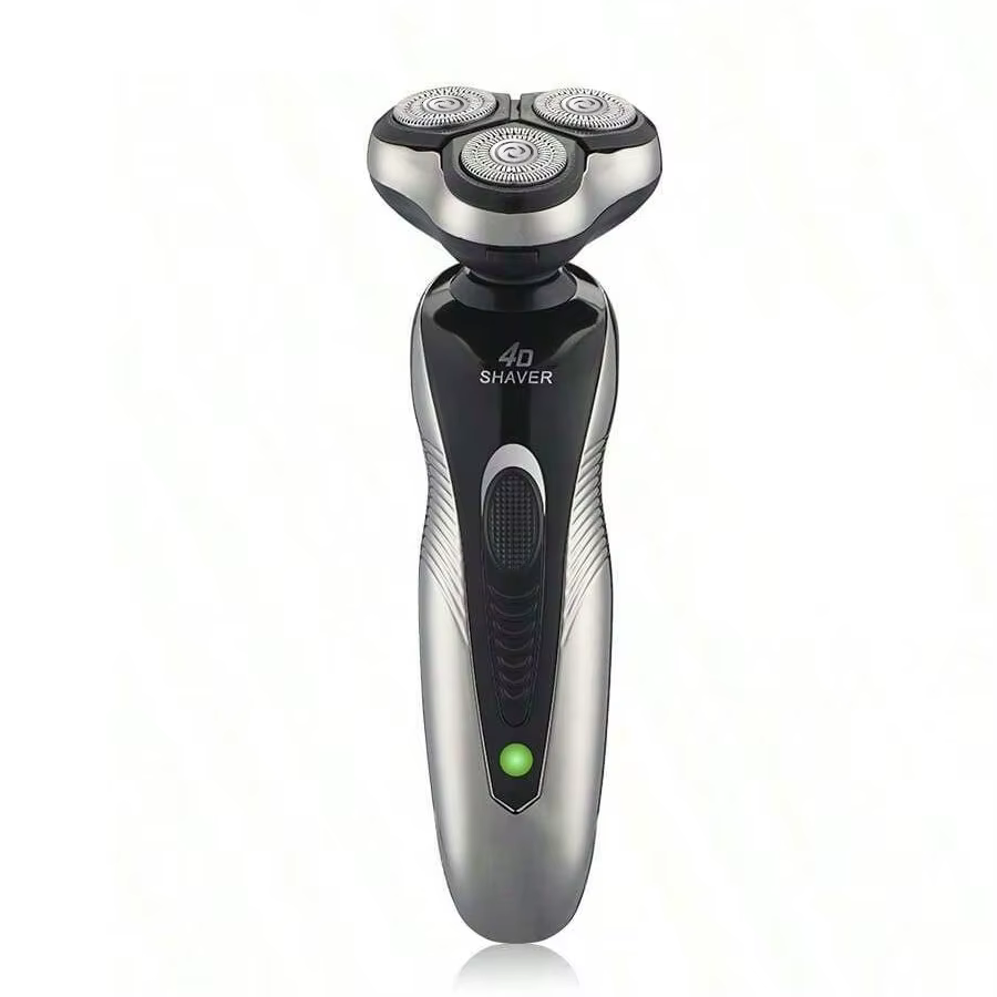 Rasoir électrique rotatif à 3 lames rechargeable par USB, multifonctionnel (tondeuse à barbe/cheveux