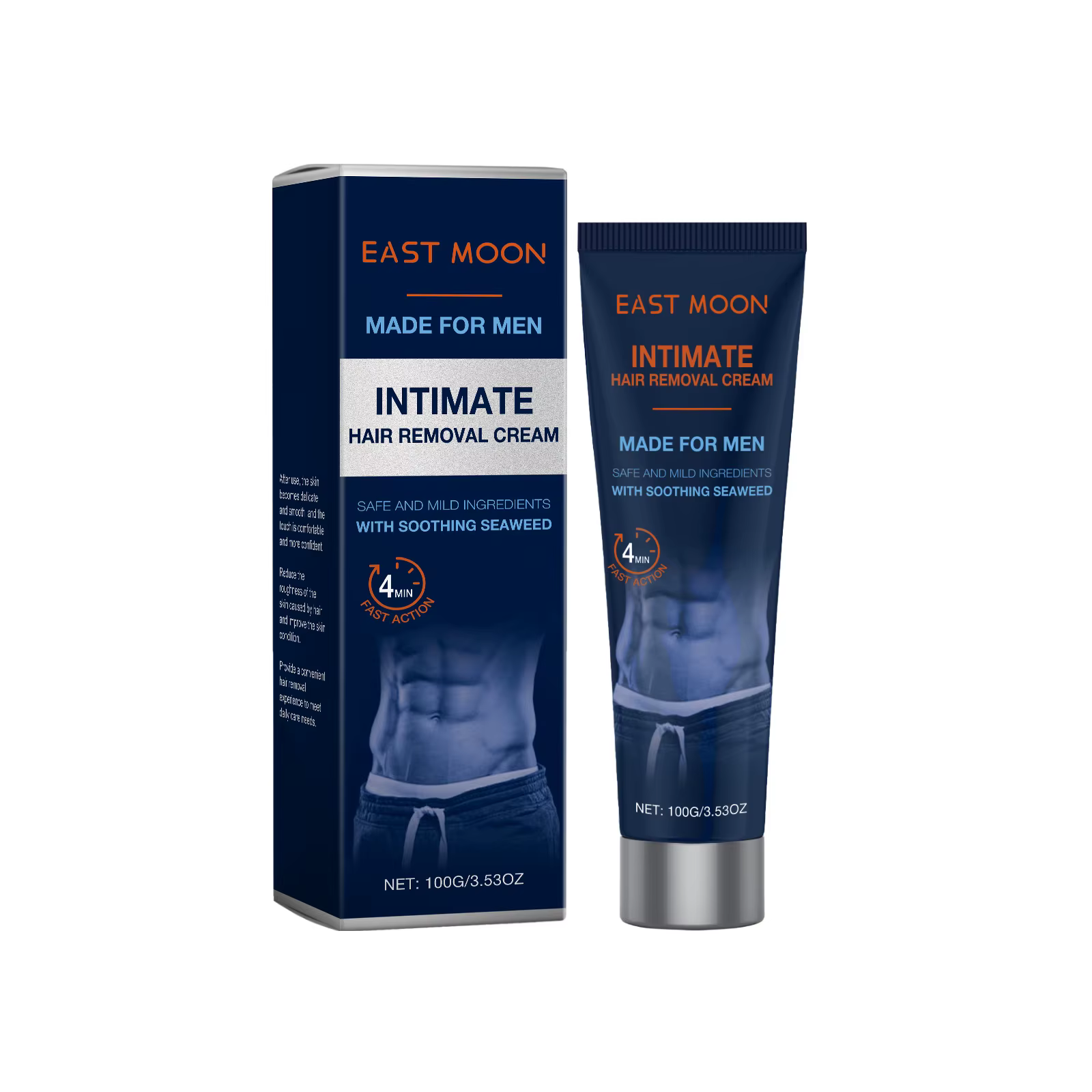 Crème dépilatoire pour hommes East Moon, zones intimes, épilation indolore, réduit les rougeurs, non