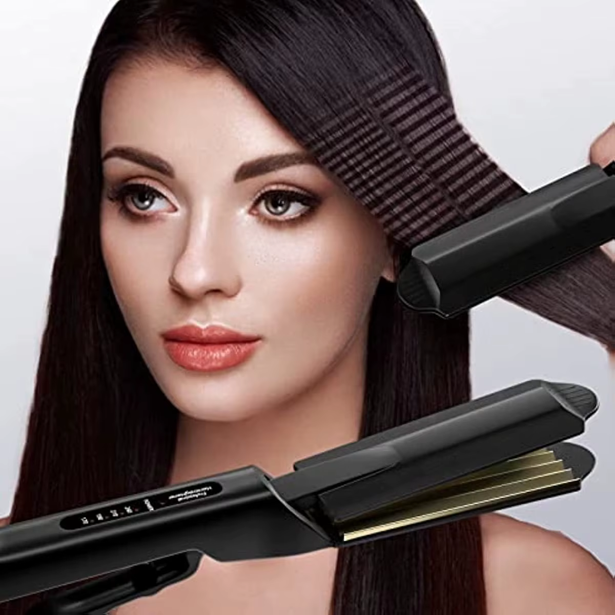 Fer à friser professionnel pour cheveux volumineux, fer à onduler, fer à friser pour coiffure bouclé