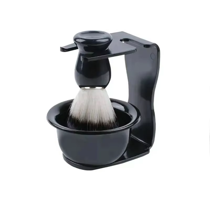 Ensemble de rasage de barbe pour hommes, bol de brosse professionnel, support de moustache, livres d