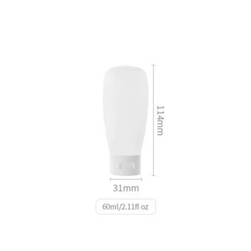 1/4 pièces 60ML 100ML velours voyage recharge bouteille cosmétiques lavage du visage Gel douche Tube