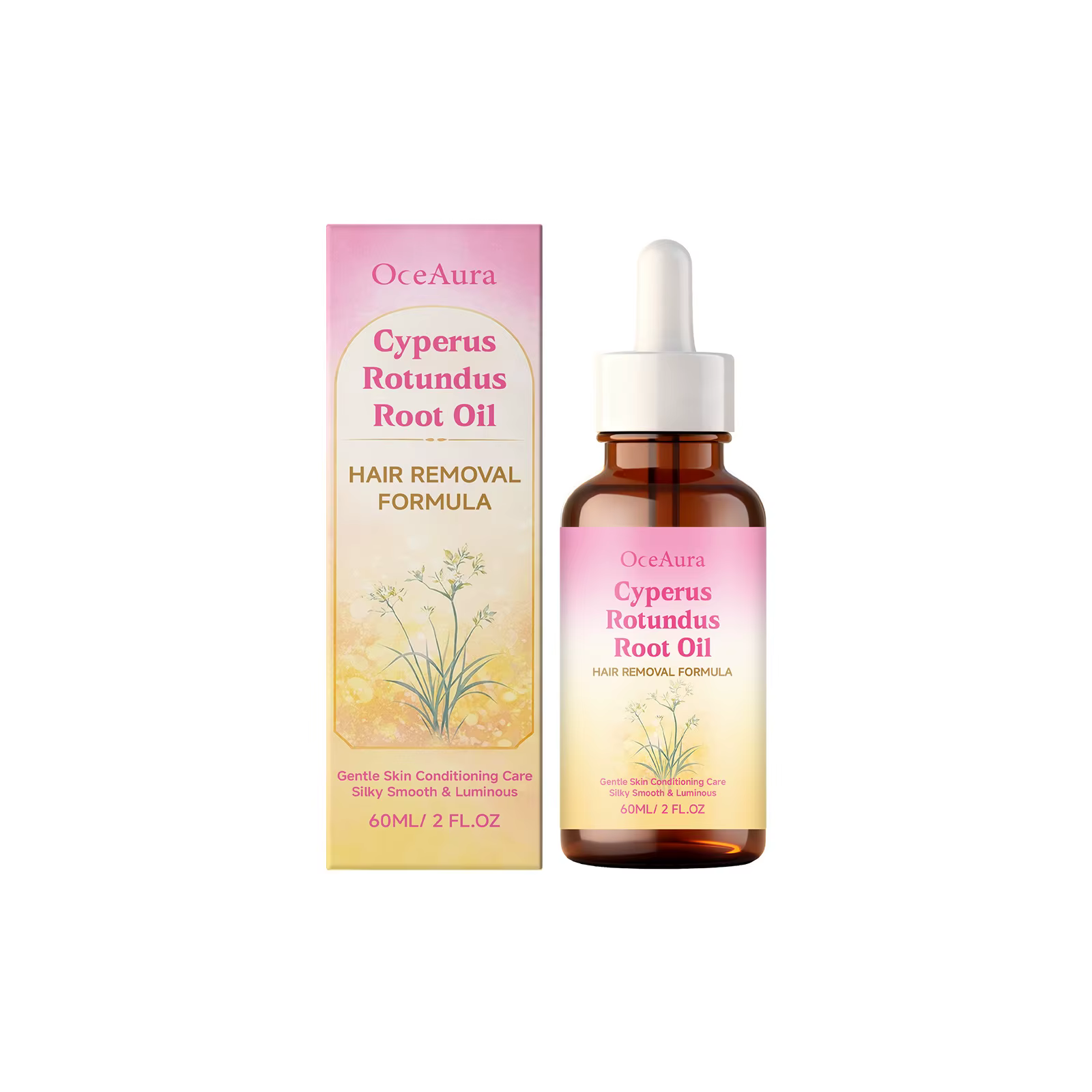 Huile Dépilatoire OceAura Cyperus Rotundus Hydratante Réparatrice Apaisante Irritations Légère Natur