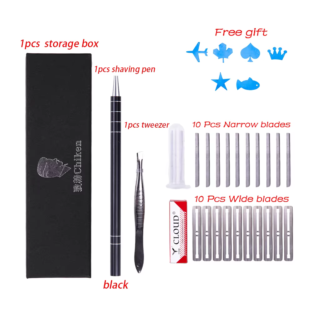 Stylo rasoir pour cheveux, dispositif de mise en forme des sourcils du visage, garniture de tatouage