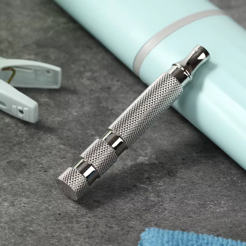 Manche de rasoir YAQI poli en acier inoxydable 303, manche de rasoir de sécurité pour homme