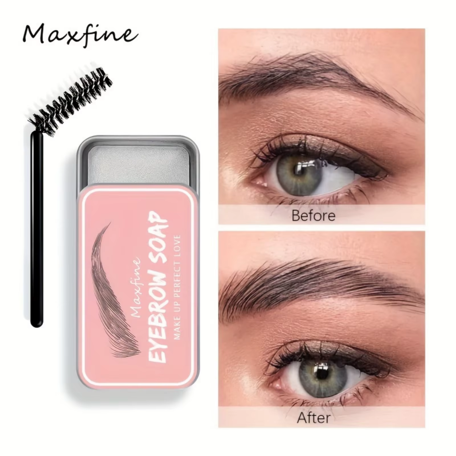 1 pièce de cire transparente rafraîchissante pour sourcils, savon naturel longue durée pour le model