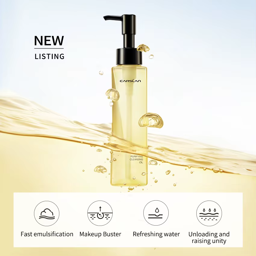 CARSLAN purifiant huile nettoyante visage démaquillant yeux lèvres rapide doux en profondeur démaqui