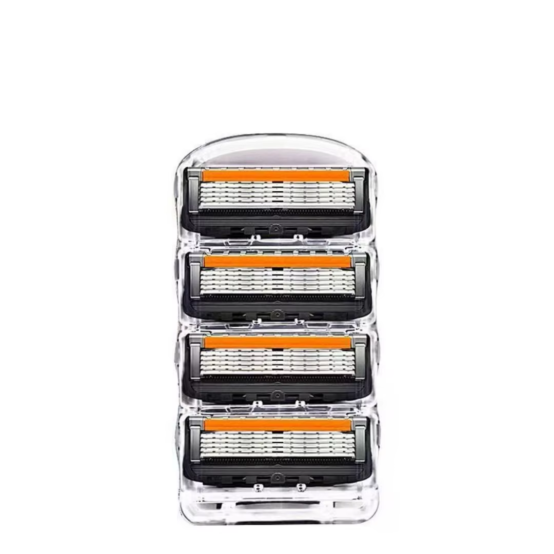Lames de rasoir pour hommes à 5 couches en acier inoxydable, lames de sécurité classiques en T rempl