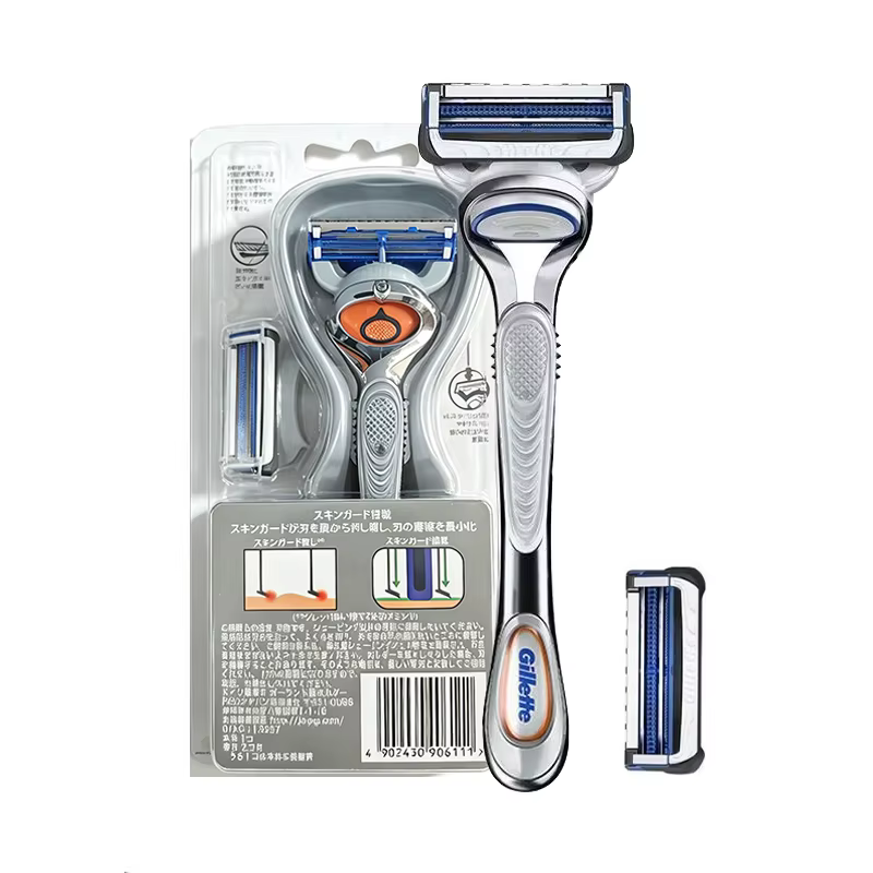 Rasoir manuel Gillette SkinGuard, 2 lames nano fines, peigne de protection pour la peau, bandes lubr