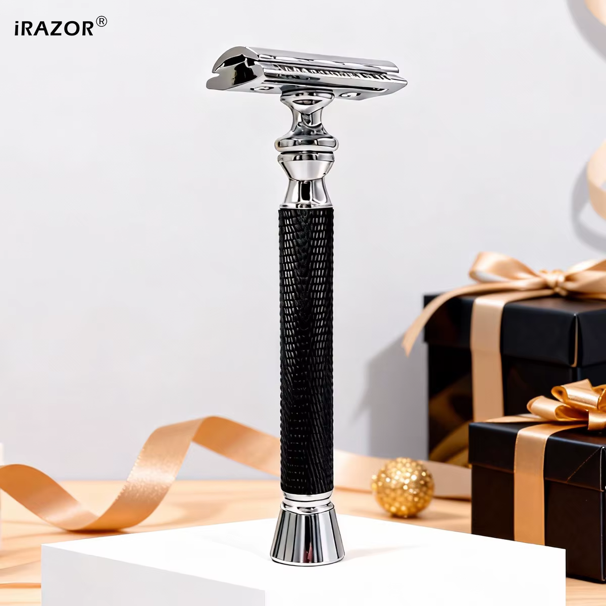 iRAZOR – rasoir DE sécurité classique en forme DE T pour hommes, Machine DE rasage antidérapante tex