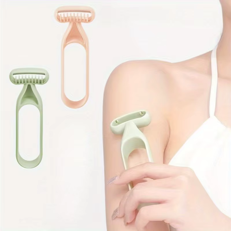 Épilateur manuel à lame en acier inoxydable - Rasoir miniature portable pour les aisselles et le cor