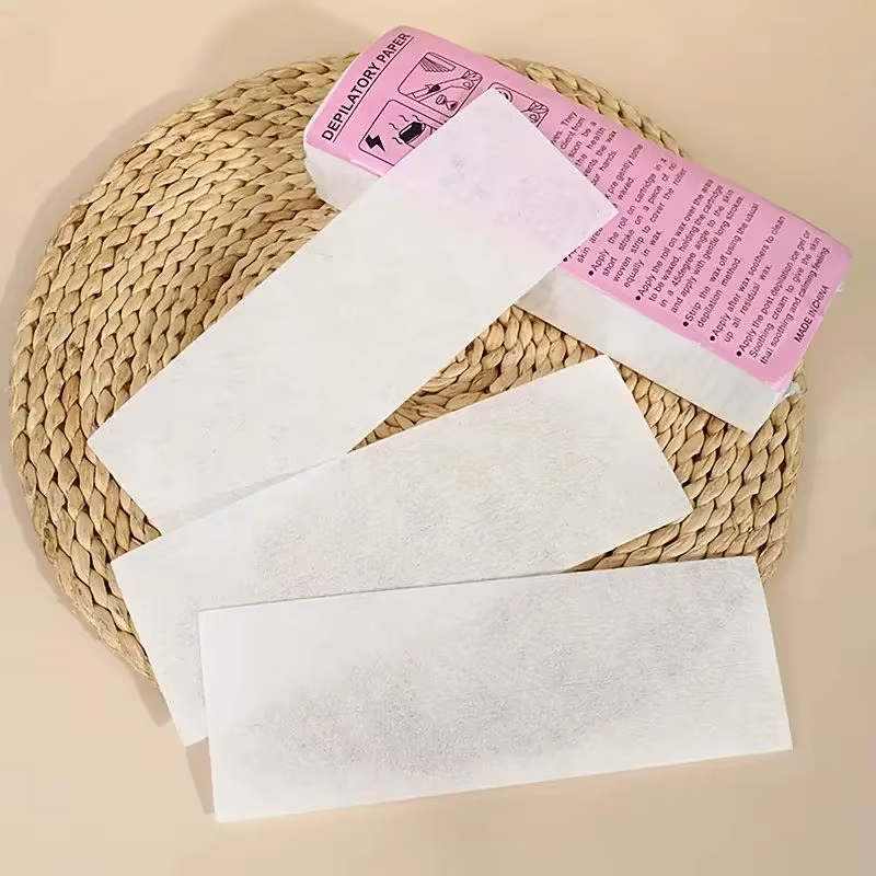 Kit de bandes de cire d'épilation de luxe, 20/100 pièces, faciles à utiliser, jetables, douces sur l
