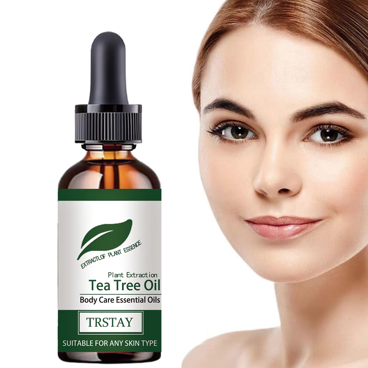 Huile d'arbre à thé naturelle hydratante pour le visage et le corps, soins pour la peau féminins, ré